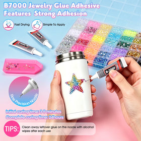 Gybver rhinestones decorating a phone case demonstrating vibrant color impact and neat application