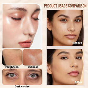 Gymfber size scale hand comparison illustrating travel-friendly compact foundation stick