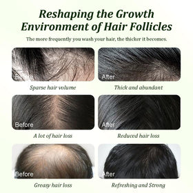 Gypsophila foam lather on hair demonstrating gentle cleanse benefit