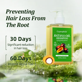 Gypsophila shampoo pouring texture illustrating smooth application benefit