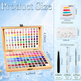 GZIXBDA palette inside a makeup bag for portable nail art on trips