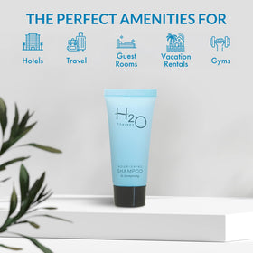 H2O Therapy bottle label close-up showing scent and paraben-free benefit