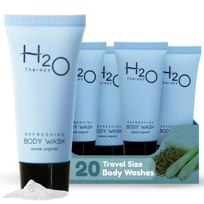 H2O Therapy front packaging showing 20-count convenience and guest-ready appeal