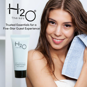 H2O Therapy organized storage closet with bottles saving space for hosts