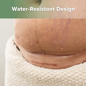 haakaa strip on skin in shower showing water resistant benefit