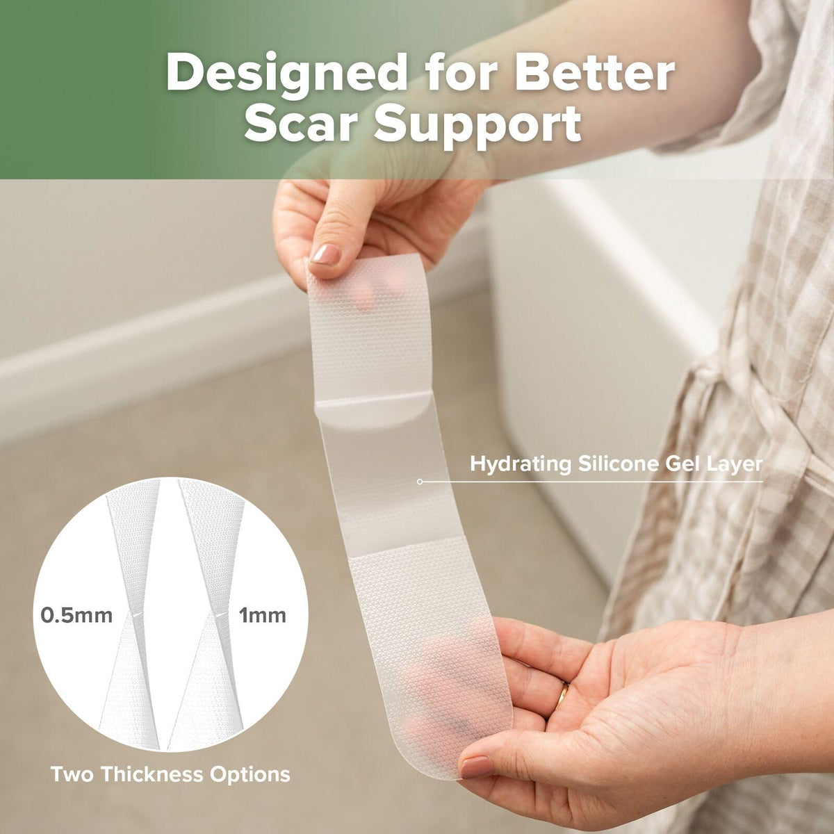 haakaa comparing 0.5mm and 1mm strips for tailored support