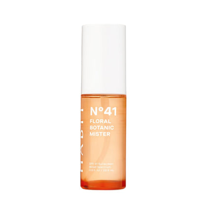 HABIT N°41 front packaging showing compact SPF 41 mist for travel convenience