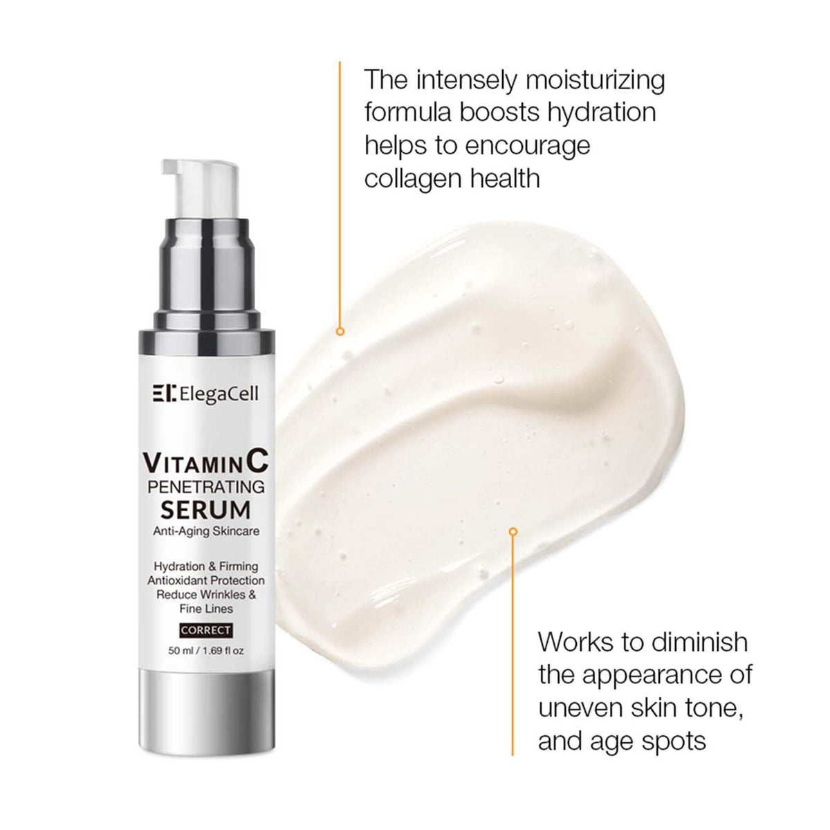 HACIRFE serum applied on hand showing fast absorption benefit
