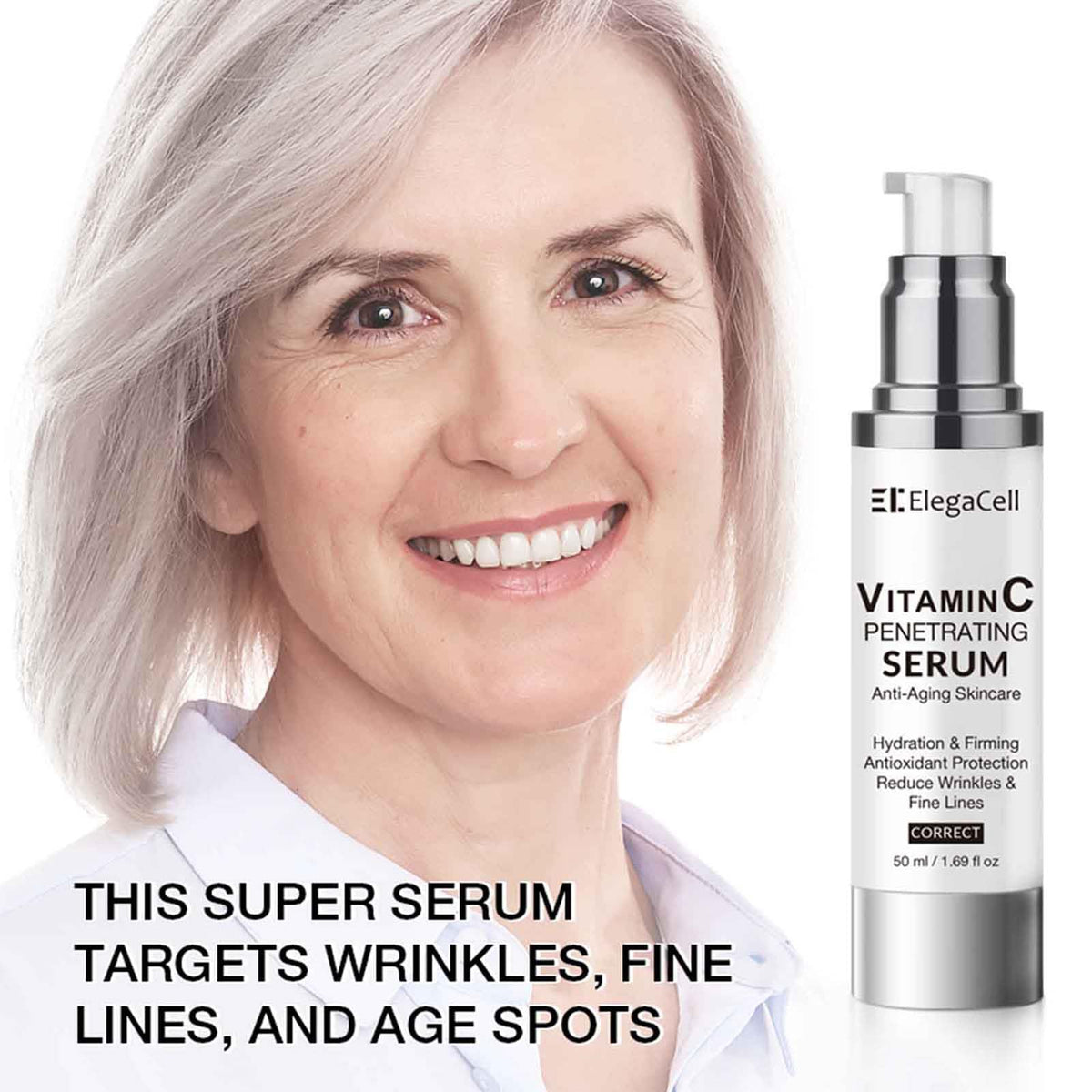 HACIRFE illustrative before and after skin texture improvement benefit
