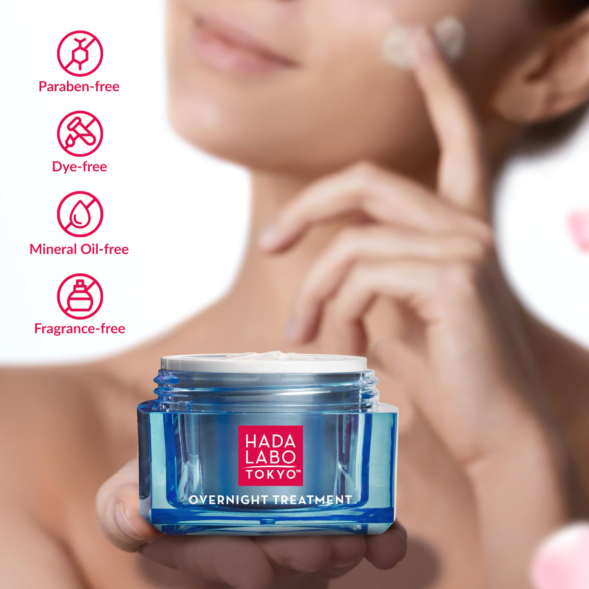 Hada Labo Tokyo ingredient label highlighting hyaluronic and peptides