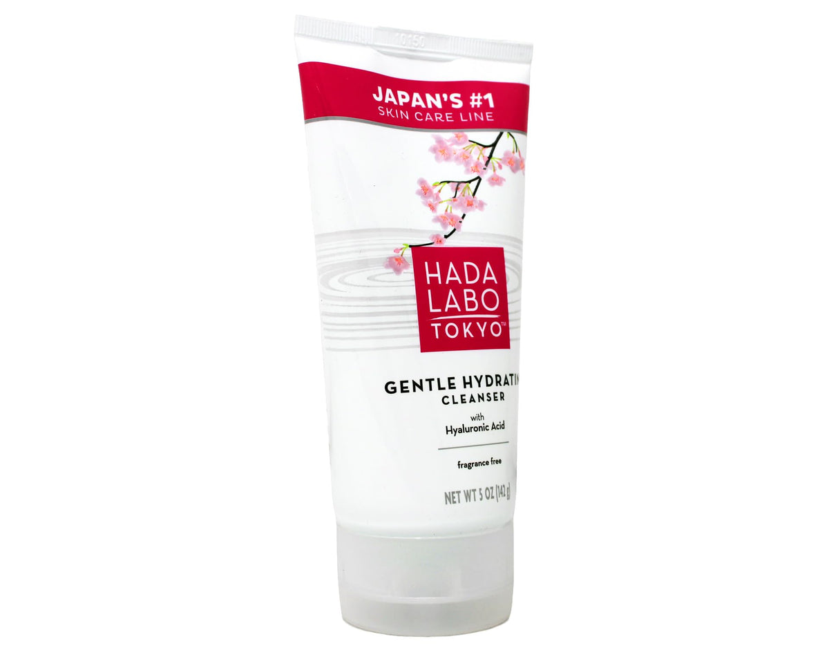 Hada Labo Tokyo label close-up with ingredient list and hydration focus benefit
