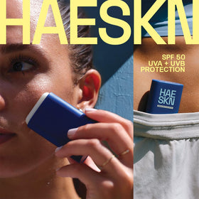 HAESKN ingredients label highlighting ginseng, ceramides, and rice benefits