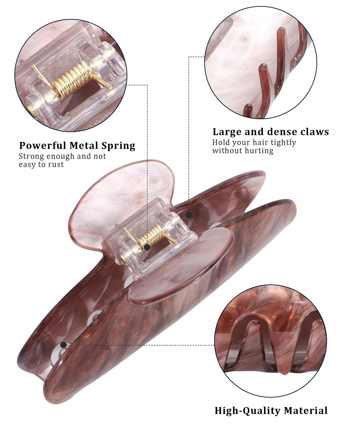 HAIMEIKANG clips securing thick long hair for reliable no-slip styling