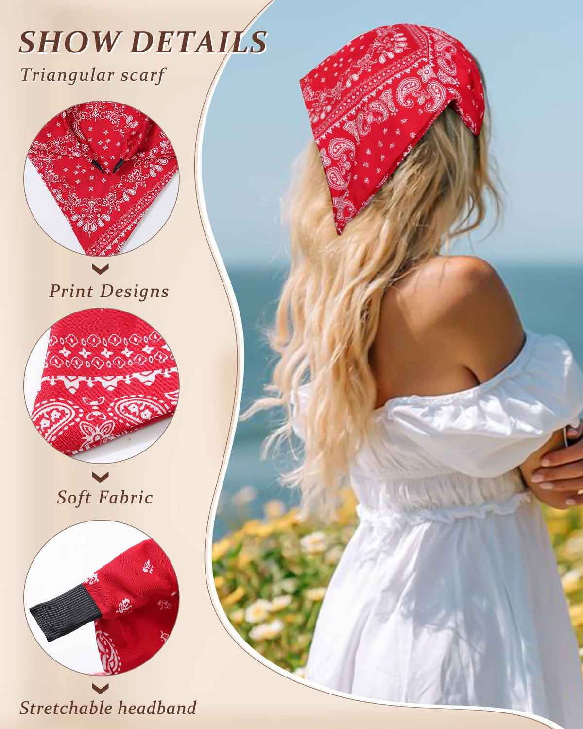 HAIMEIKANG wrapped edge detail protecting ears and preventing hair damage