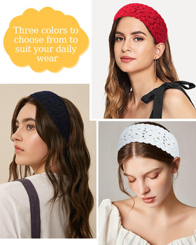 HAIMEIKANG model wearing beige headband showing effortless outfit upgrade