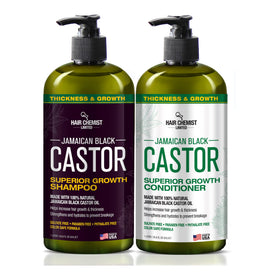 Hair Chemist front packaging showing both 33.8oz bottles and benefits