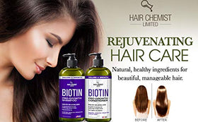 Hair Chemist shampoo pouring into hand demonstrating easy application and control
