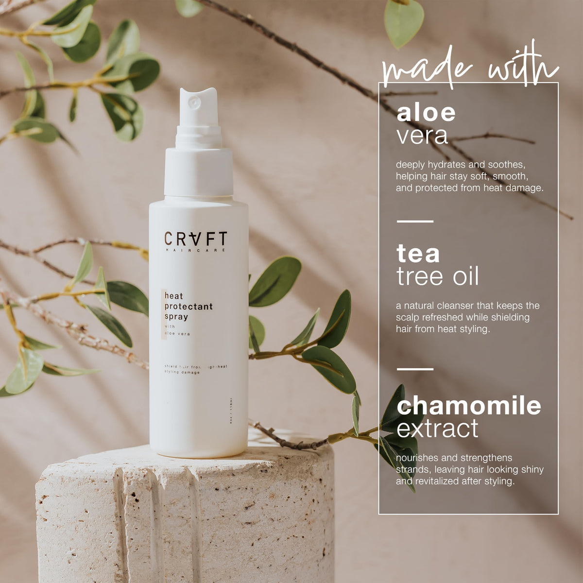 Hair Craft Co. CRVFT held in hand for scale showing travel-friendly 4oz size