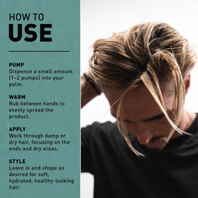 Hair Craft Co. product label close-up showing ingredients and usage directions for convenience