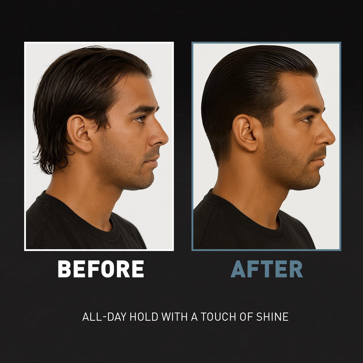 Hair Craft Co. CRVFT Pomade on palms demonstrating easy application and control