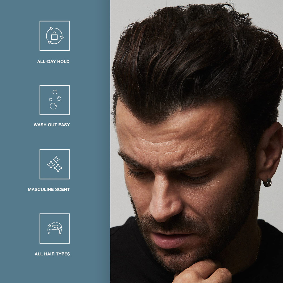 Hair Craft Co. CRVFT Pomade rinsing under water proving quick washout and low residue
