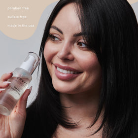 Hair Craft Co. 3.38oz bottle beside common items to show scale benefit