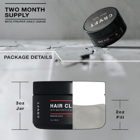 Hair Craft Co. 2oz jar beside passport illustrating TSA-friendly travel convenience