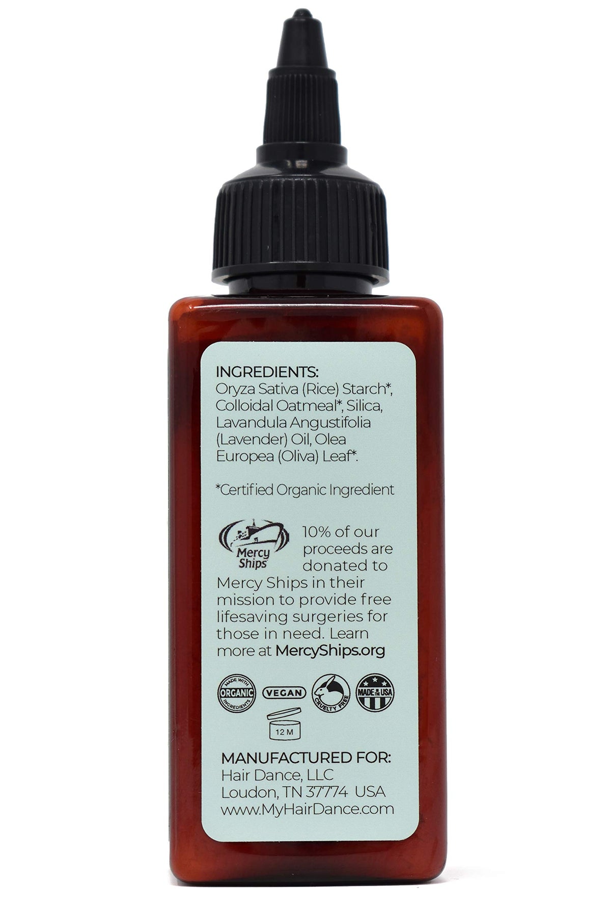 Hair Dance applying powder to roots demonstrating quick oil absorption