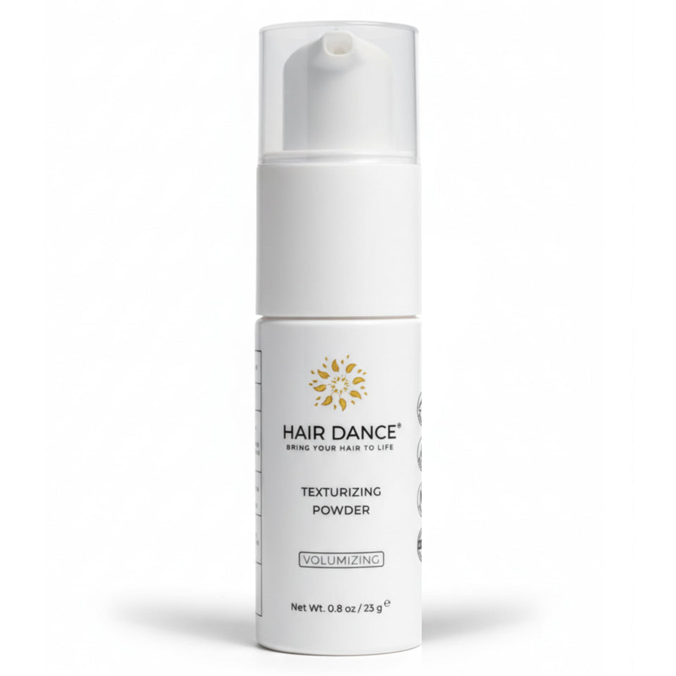 Hair Dance front packaging showing volumizing powder and benefits