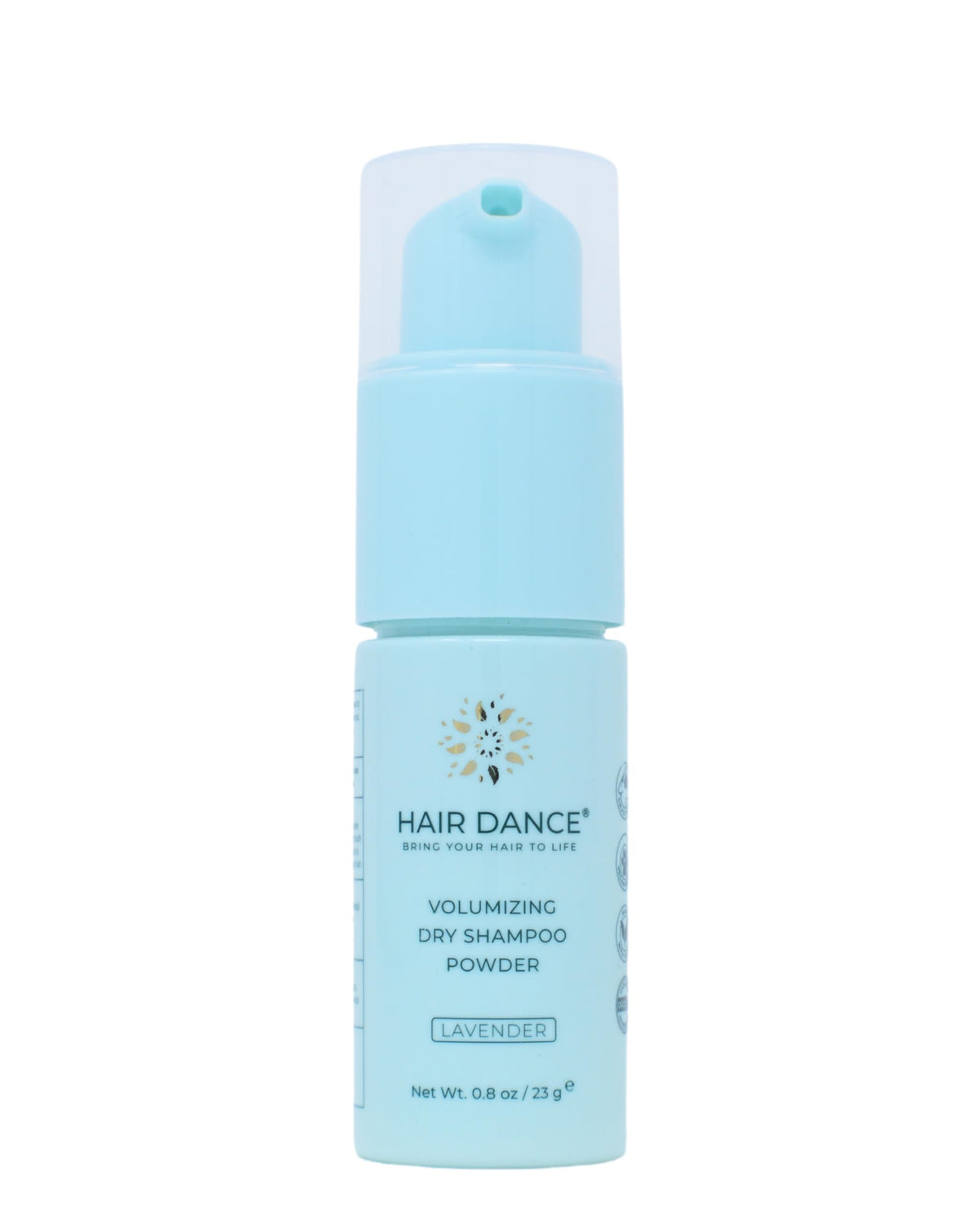 Hair Dance front packaging showing travel size and lavender scent benefit