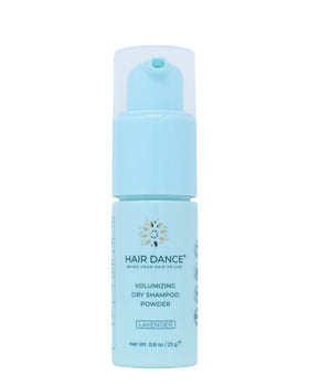 Hair Dance front packaging showing travel size and lavender scent benefit