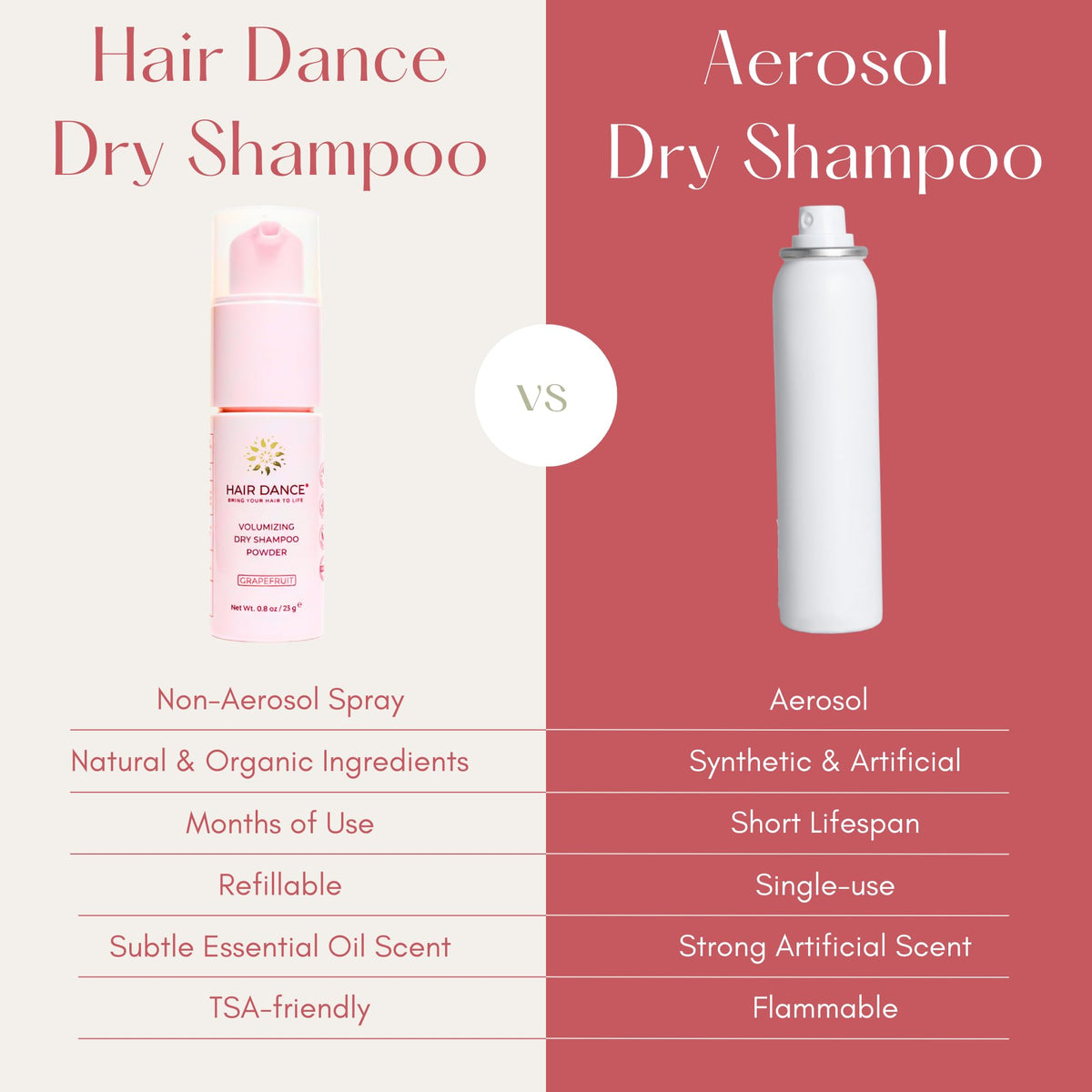 Hair Dance jar in hand for size comparison showing portable convenience