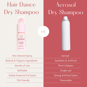 Hair Dance jar in hand for size comparison showing portable convenience