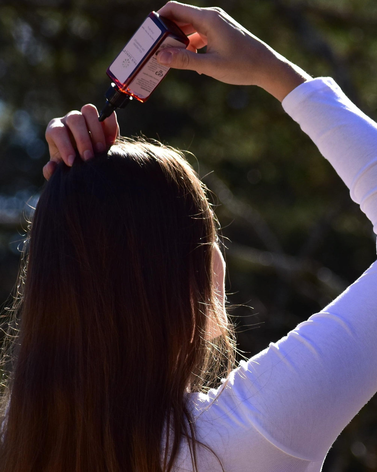 Hair Dance label close-up listing talc-free vegan ingredient benefits