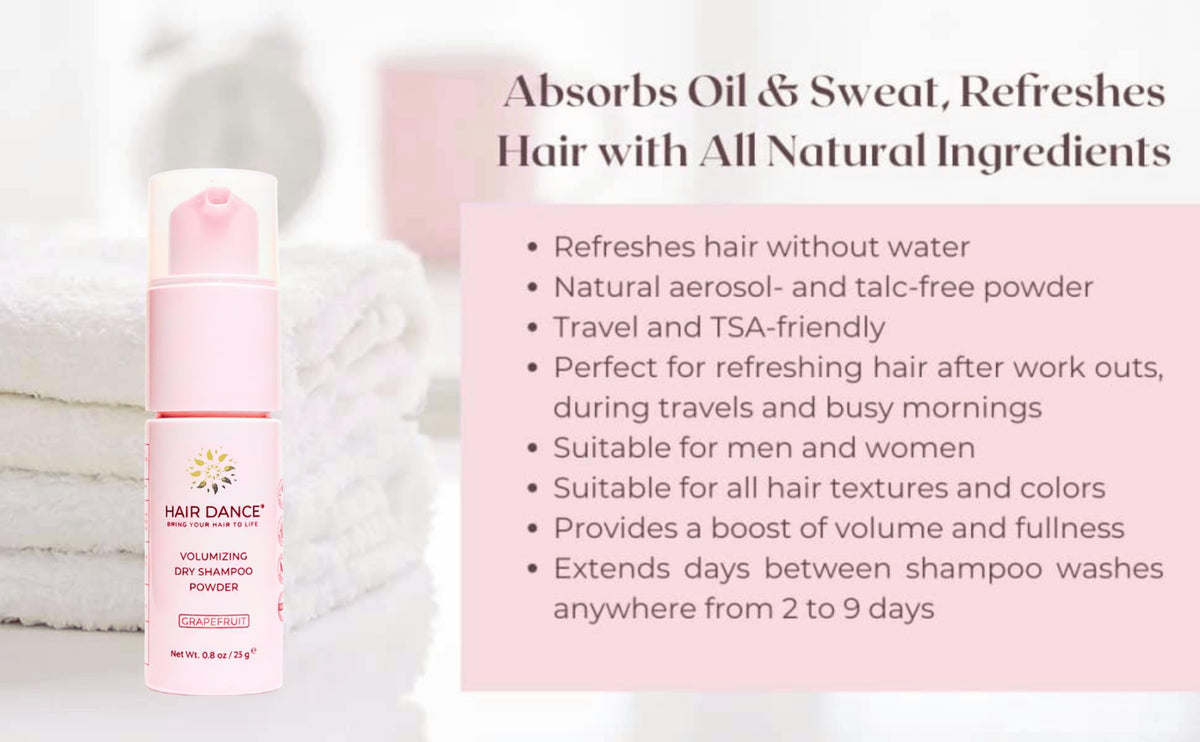 Hair Dance jar inside travel bag showing on-the-go refresh and easy storage