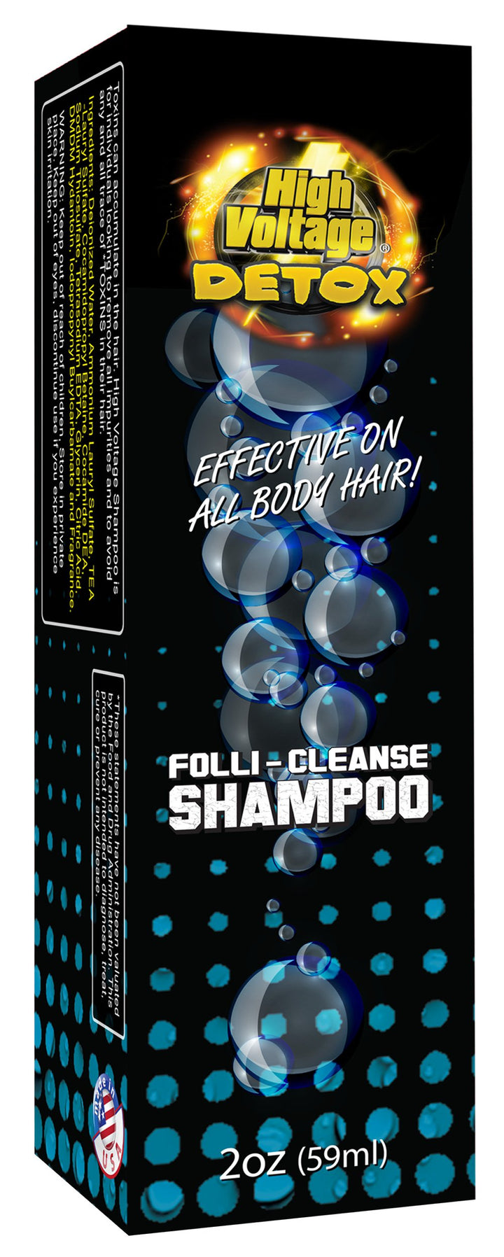 HAIR DETOX front bottle view showing labeling and fast cleansing benefit