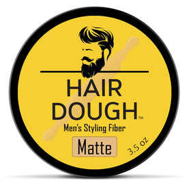 Hair Dough front jar showing packaging and product identity benefit clear selection