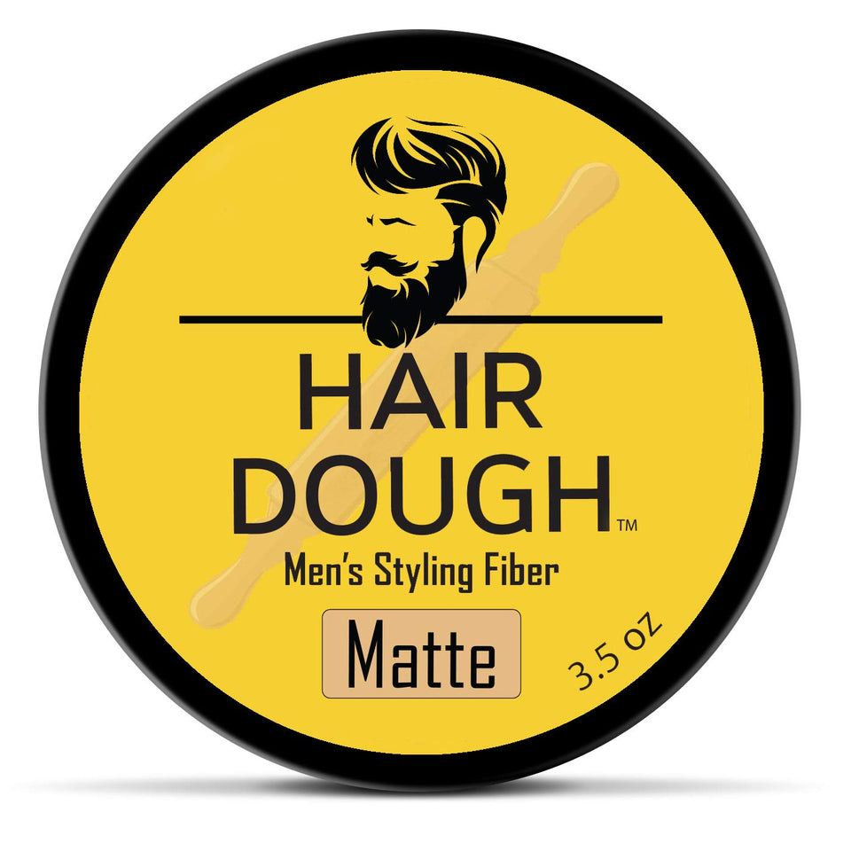 Hair Dough front jar showing packaging and product identity benefit clear selection