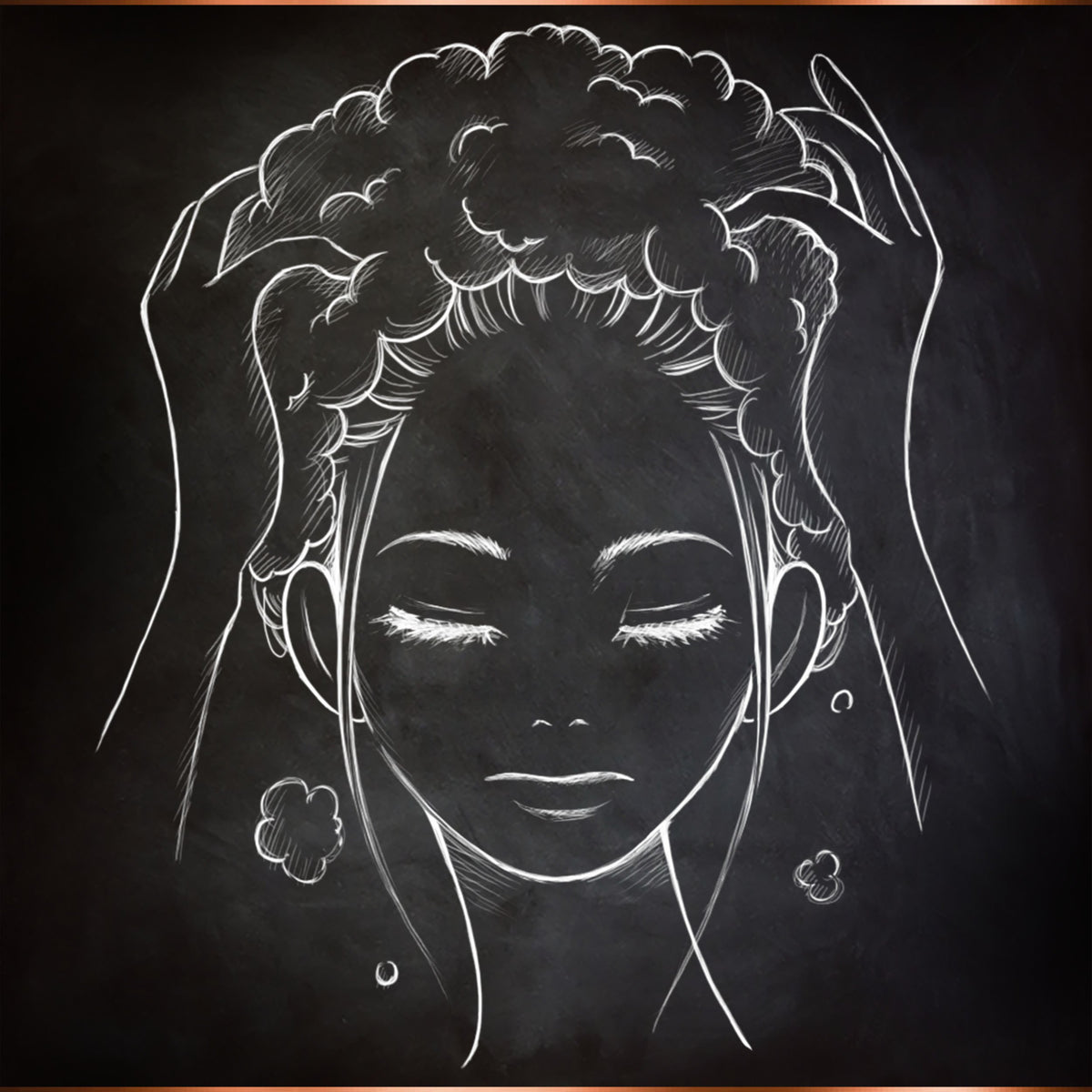 Hair Food with nectarine and pear props highlighting fresh fragrance benefit