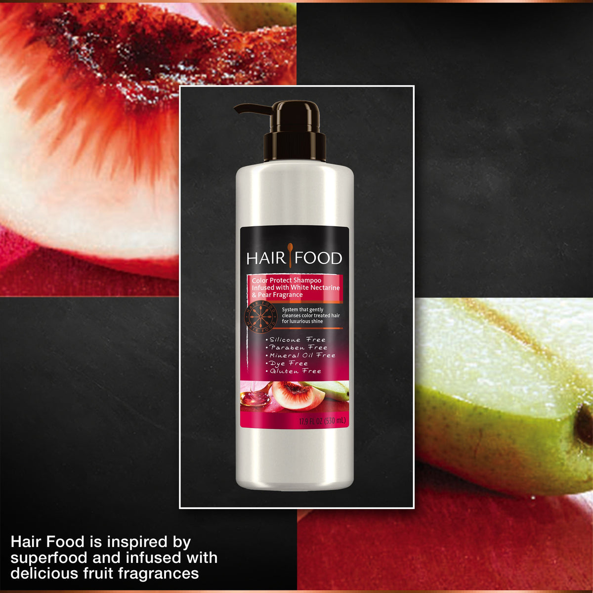 Hair Food lather on wet hair showing effective cleansing benefit