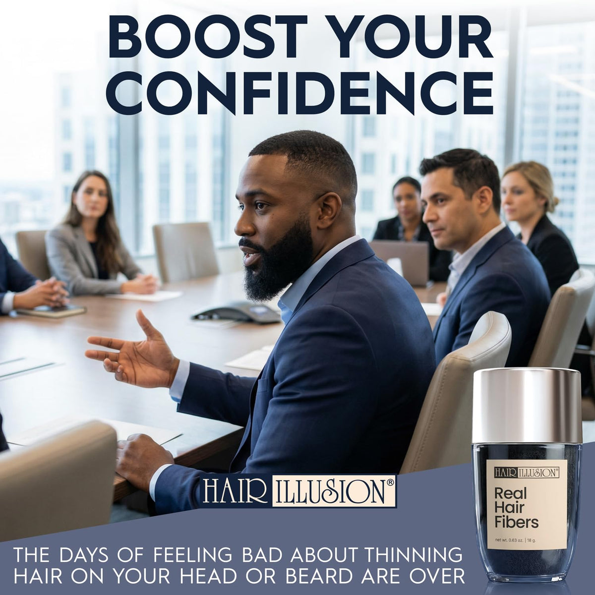 Hair Illusion lifestyle image of styled hair demonstrating discreet finish