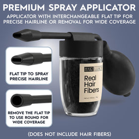 Hair Illusion close-up of removable flat tip nozzle for accurate hairline application