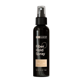 hair illusion holding spray bottle displayed to secure fibers