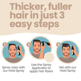 Hair Illusion precision applicator nozzle detail for accurate fiber placement and control benefit