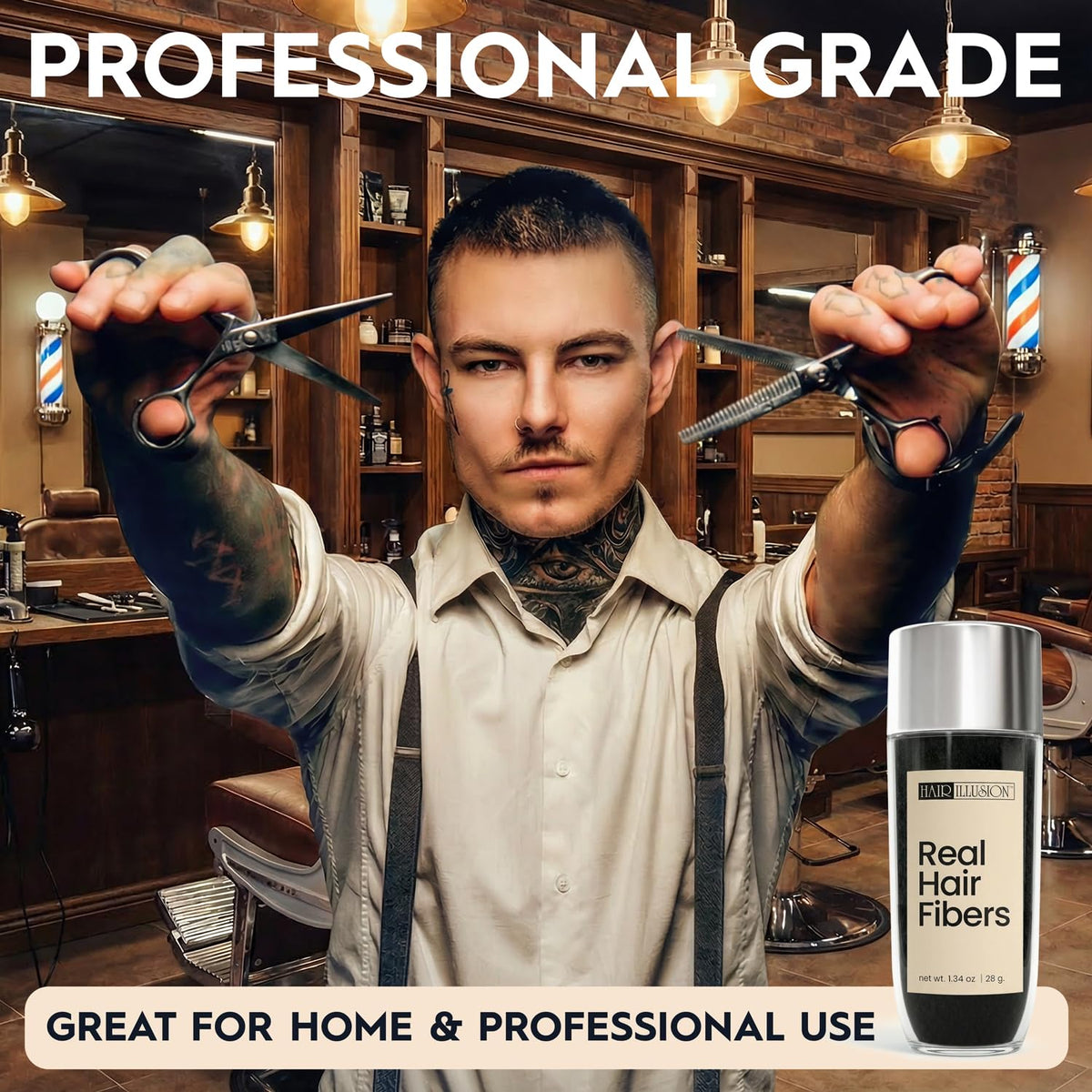 Hair Illusion product in hand scale demo for travel-ready size