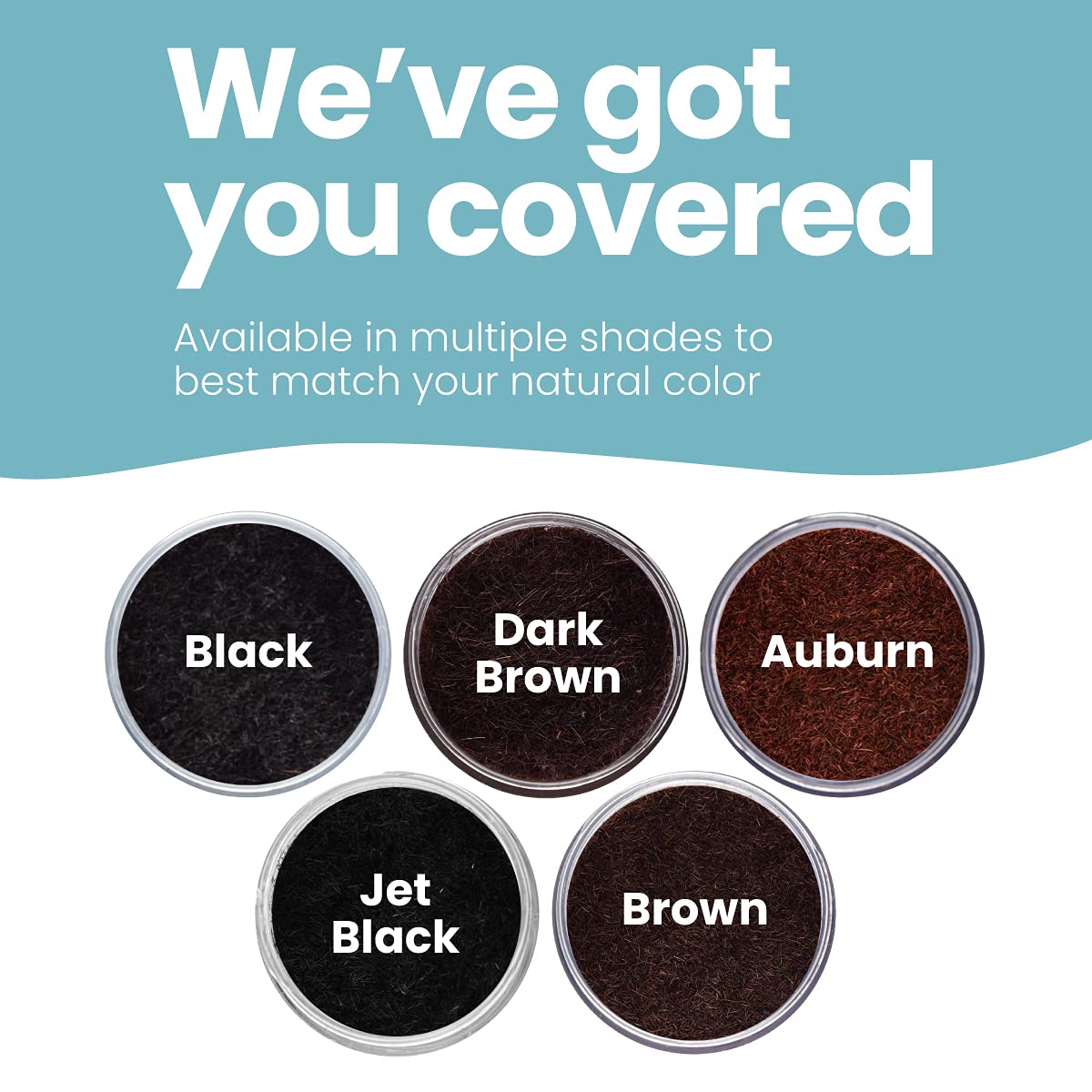 Hair Illusion 18g size next to common items showing compact travel-ready benefit