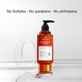 Hair Labs on bathroom shelf in lifestyle scene conveying everyday routine use