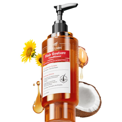 Hair Labs front bottle showing brand and product for quick identification and trust