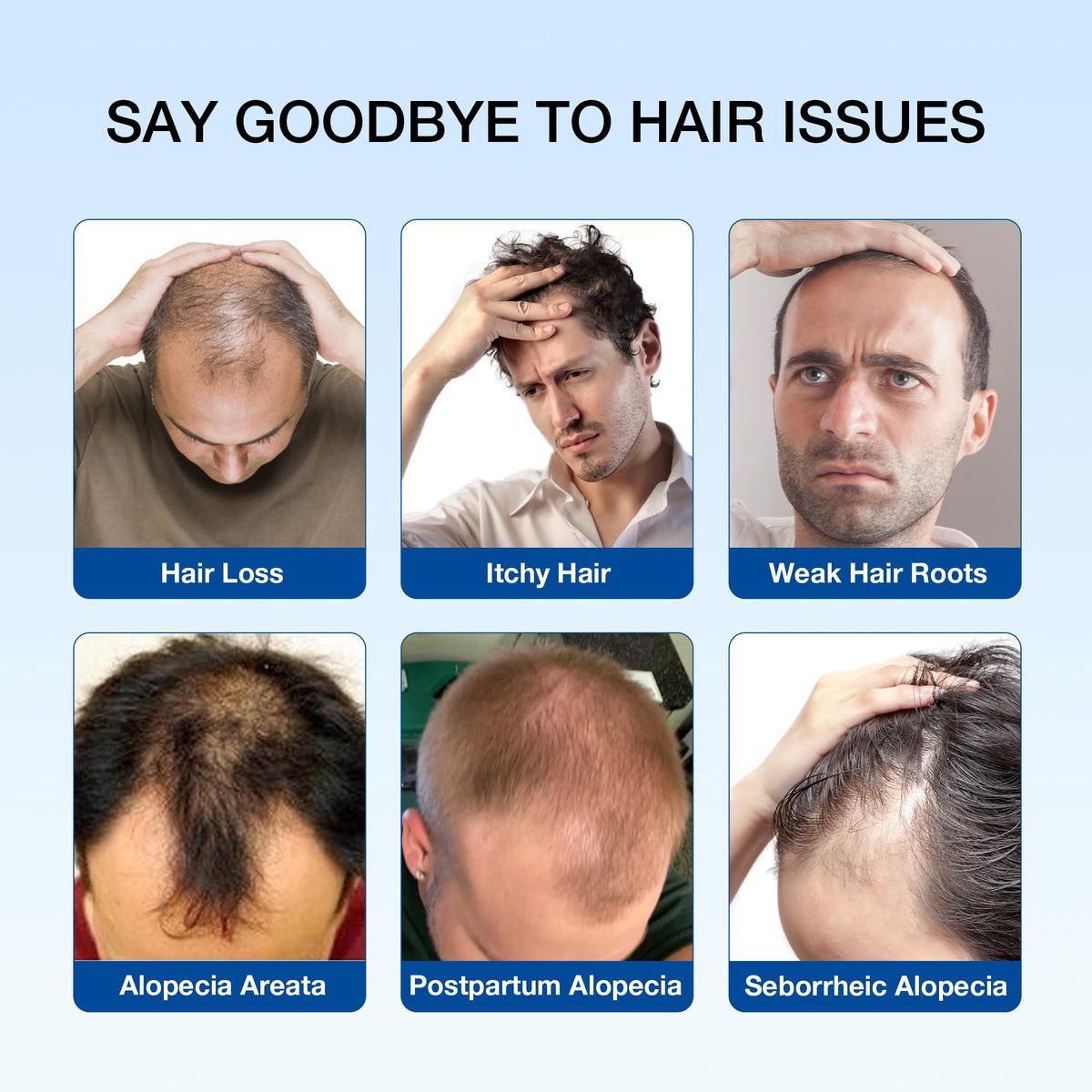 Hair Labs natural ingredient display with rosemary and saw palmetto for scalp health