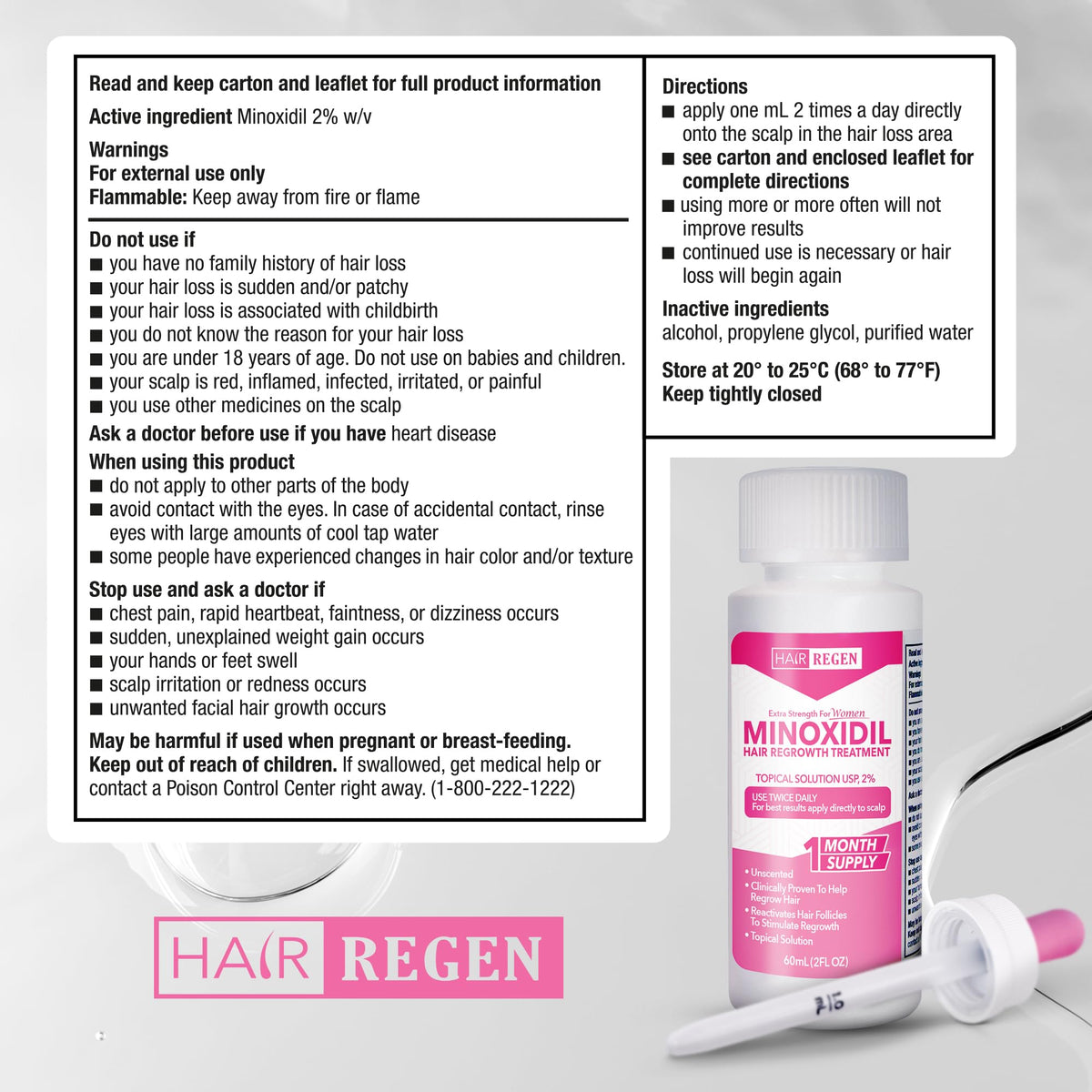 Hair Regen precision dropper closeup highlighting targeted scalp application benefit